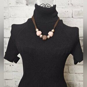 Boulter Choker Irregular Geometric Stone Pendant Acrylic Necklace